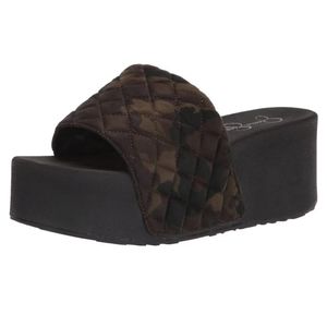 Jessica Simpson Women's Faille Wedge Sandal Camouflage Size 6